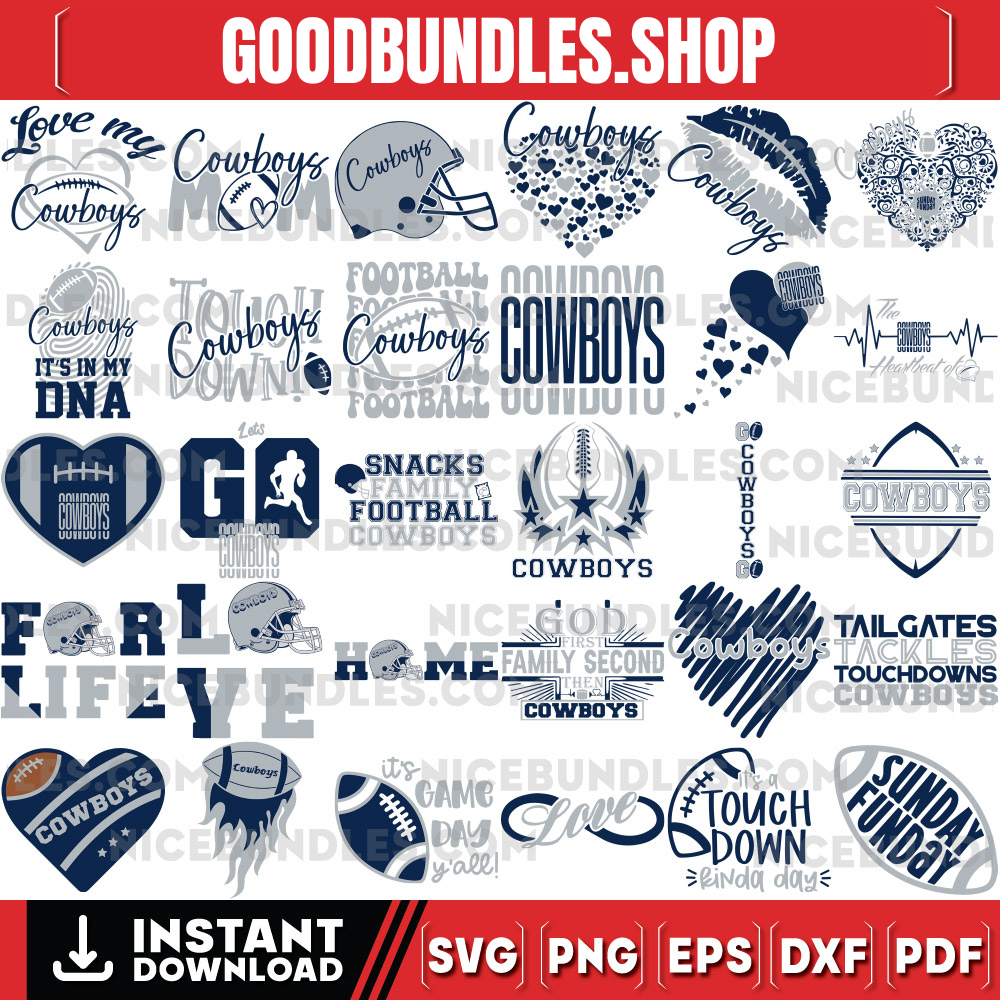 150 Dallas Cowboys Designs Svg Bundle, Dallas Cowboys Svg, NFL Teams Svg, Cowboys Fan Svg, Instant Download