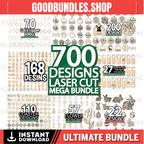 Laser Cut Mega Bundle SVG, Christmas ornaments SVG laser cut file, Kitchen Cutting Board svg, Cake topper svg, CNC Files Laser cutting files