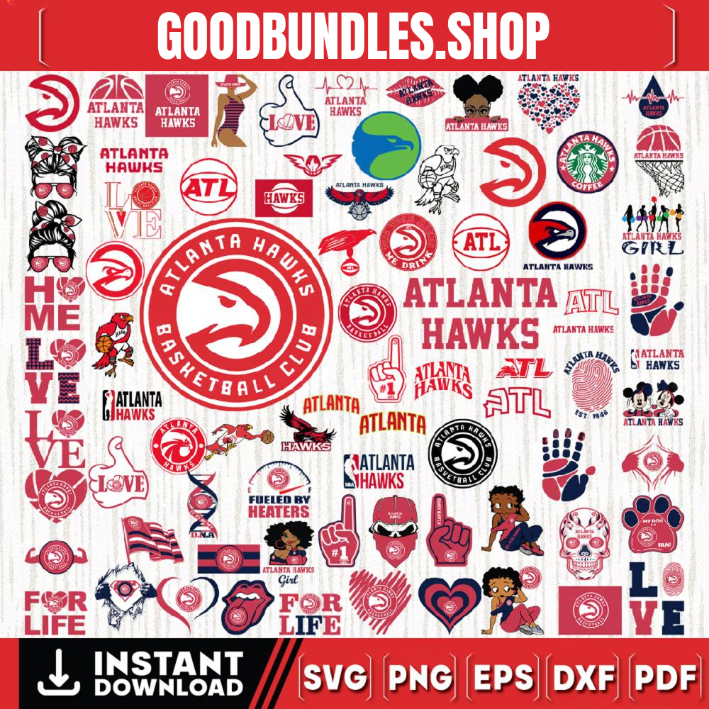 80 Files Atlanta Hawks Team Bundles Svg, Atlanta Hawks svg, NBA Teams Svg, NBA Svg, Png, Dxf, Eps, Instant Download