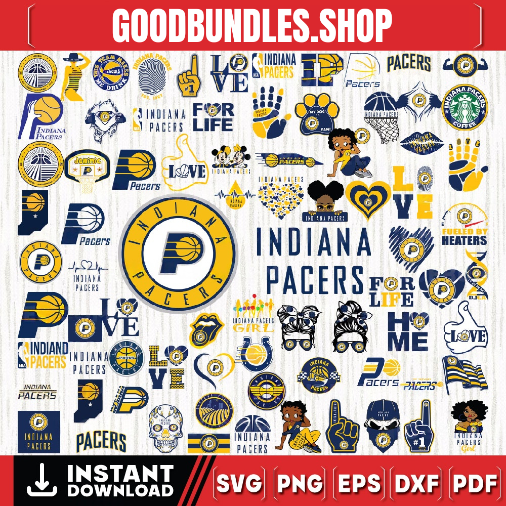 79 Files Indiana Pacers Team Bundles Svg, Indiana Pacers svg, NBA Teams Svg, NBA Svg, Png, Dxf, Eps, Instant Download