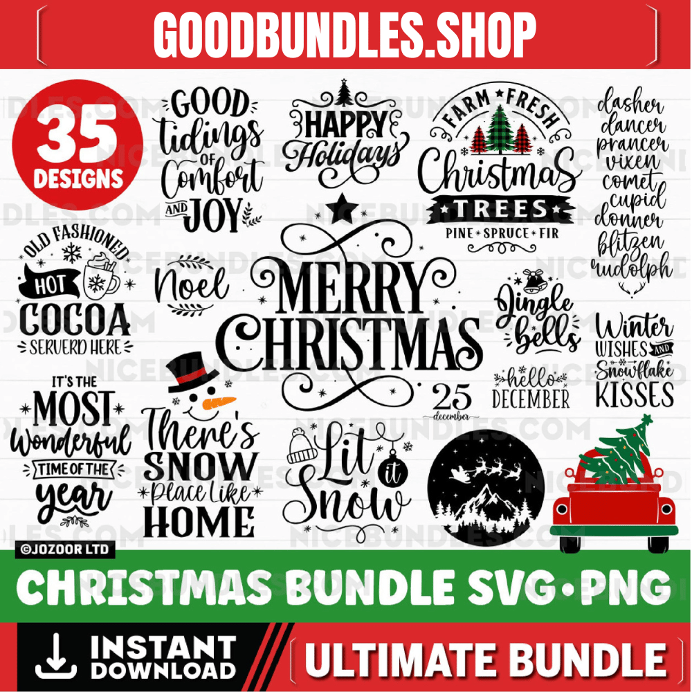 Christmas SVG Bundle, Christmas SVG, Merry Christmas SVG, Christmas Ornaments svg, Winter svg, Santa svg, Funny Christmas Bundle svg Cricut