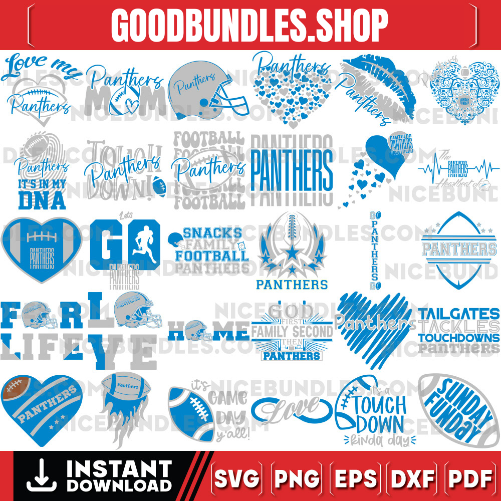 150 Carolina Panthers Designs Svg Bundle, Carolina Panthers Svg, NFL Teams Svg, Panthers Fan Svg, Instant Download