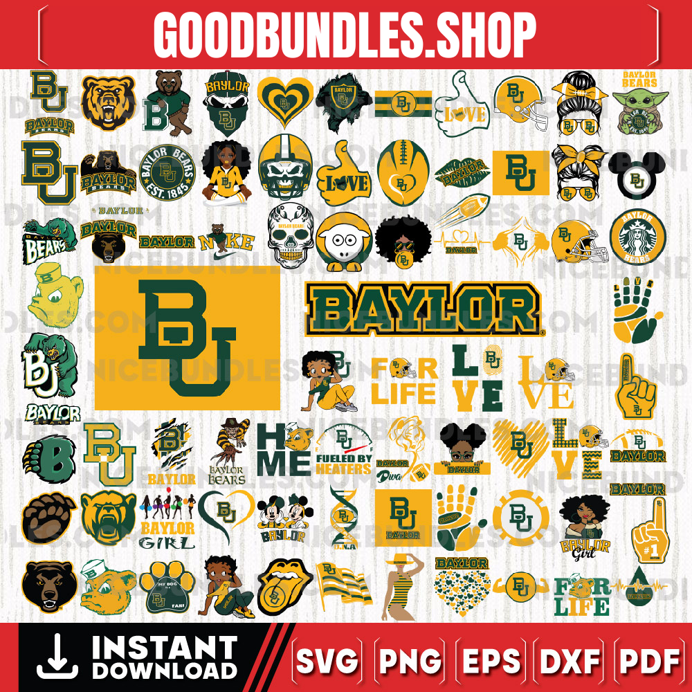 78 Files Baylor Bears Team Bundle Svg, Baylor Bears svg, NCAA Teams svg, NCAA Svg, Png, Dxf, Eps, Instant Download