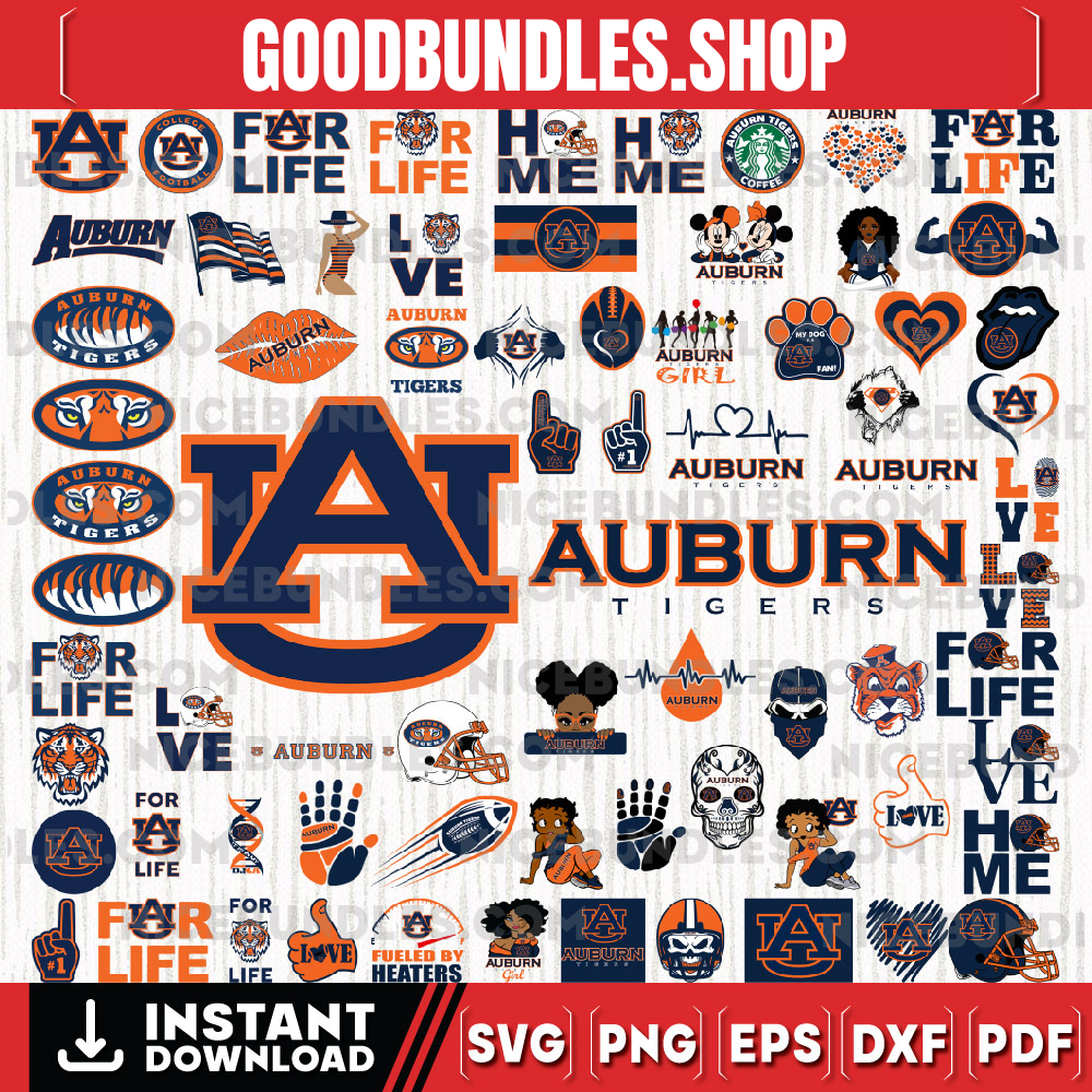 70 Files Auburn Tigers Team Bundle Svg, Auburn Tigers svg, NCAA Teams svg, NCAA Svg, Png, Dxf, Eps, Instant Download