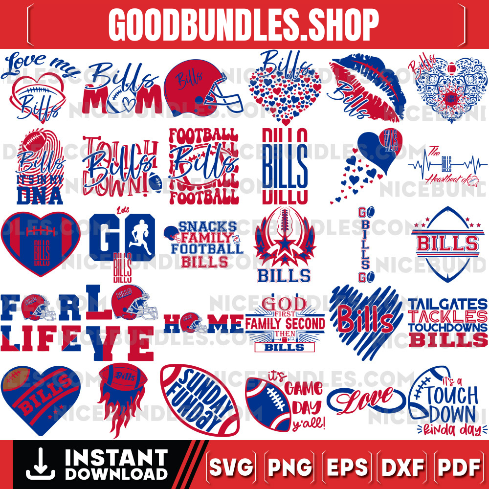 150 Buffalo Bills Designs Svg Bundle, Buffalo Bills Svg, NFL Teams Svg, Bills Fan Svg, Instant Download