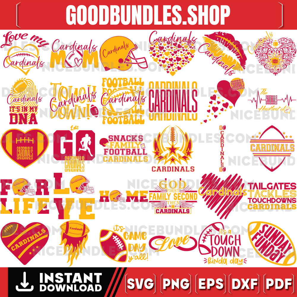 150 Arizona Cardinals Designs Svg Bundle, Arizona Cardinals Svg, NFL Teams Svg, Cardinals Fan Svg, Instant Download