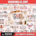 Boho Elegant Christian Svg Png Bundle, Bible Verse svg, Scripture svg, Sleeve Shirt Design Svg, God Jesus Svg, Psalm Svg, Love Faith Svg Png
