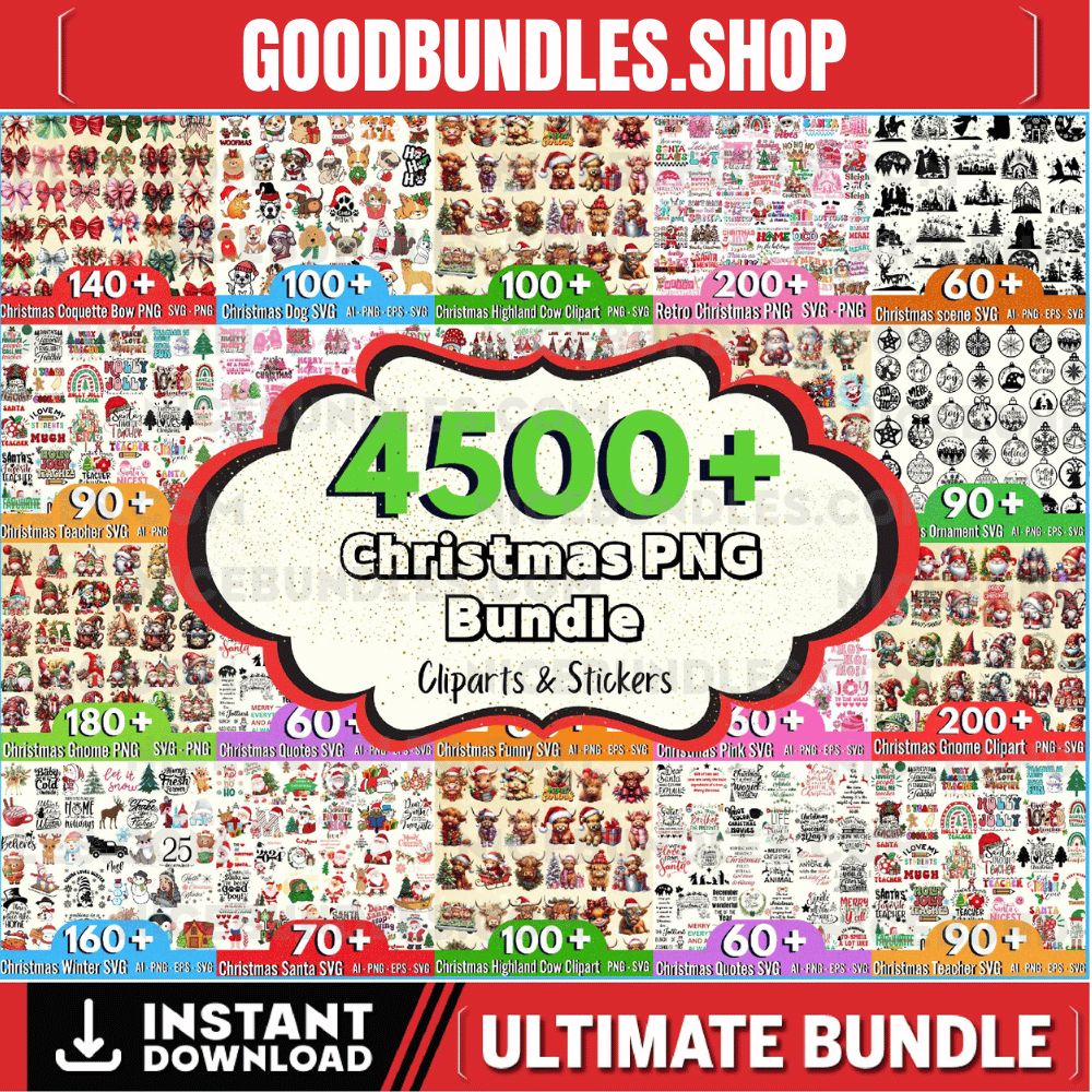 4500 + Christmas Png Bundle, Santa Png, Merry Christmas Png, Christmas Svg Bundle, Christmas Sublimation, Christmas Tshirt Designs, Xmas Png
