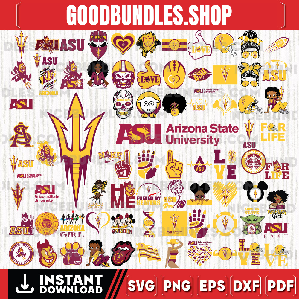 78 Files Arizona State Sun Devils Team Bundle Svg, Arizona State Sun Devils svg, NCAA Teams svg, NCAA Svg, Png, Dxf, Eps, Instant Download