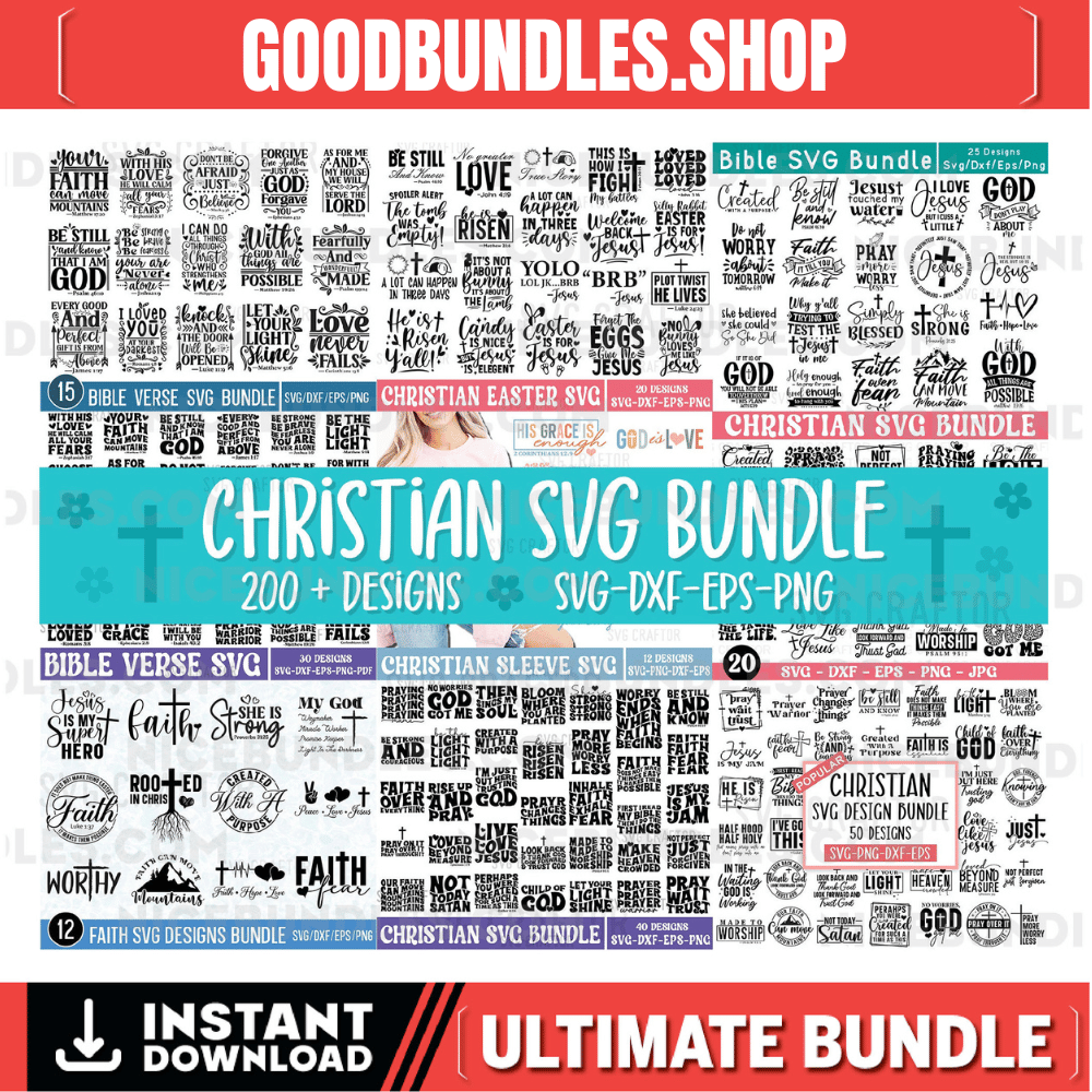 Christian Svg Mega Bundle, Scripture Bundle, Bible Verse Svg, Religious Svg Bundle, Jesus Svg, God Svg, Faith svg Bundle, Christian Svg file