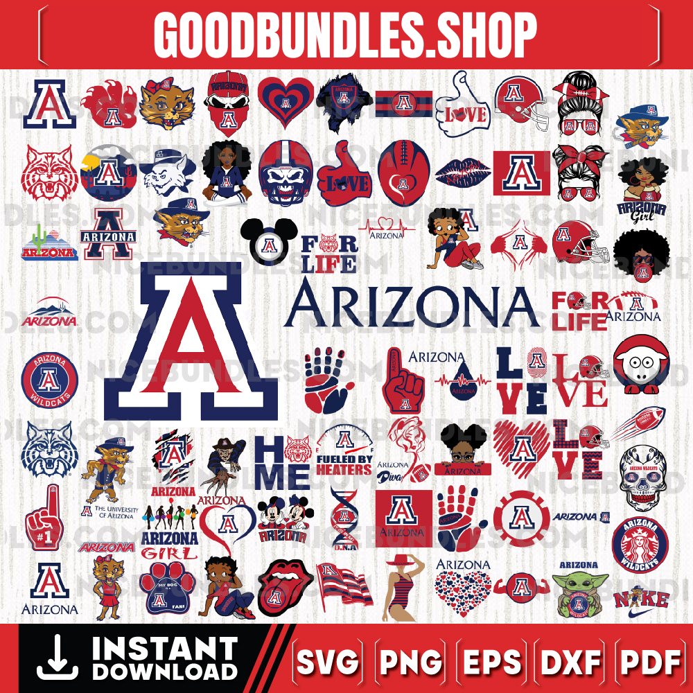 78 Files Arizona Wildcats Team Bundle Svg, Arizona Wildcatssvg, NCAA Teams svg, NCAA Svg, Png, Dxf, Eps, Instant Download
