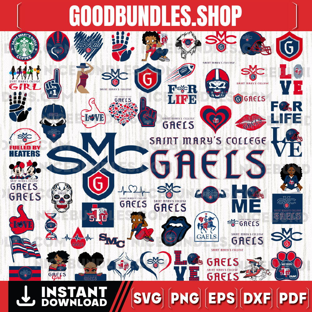 64 Files Saint Marys Gaels Team Bundle Svg, Saint Mary’s Gaels Svg, NCAA Teams svg, NCAA Svg, Png, Dxf, Eps, Instant Download