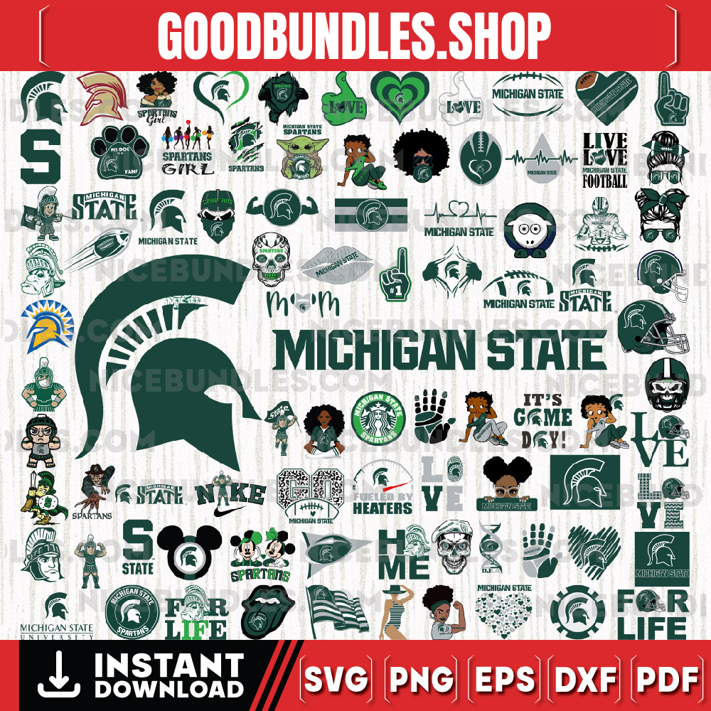 89 Files Michigan State Spartans Team Bundle Svg, Michigan State Spartans Svg, NCAA Teams svg, NCAA Svg, Png, Dxf, Eps, Instant Download