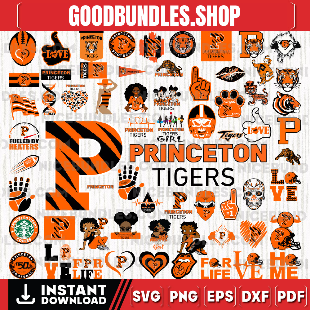 66 Files Princeton Tigers Team Bundle Svg, Princeton Tigers Svg, NCAA Teams svg, NCAA Svg, Png, Dxf, Eps, Instant Download