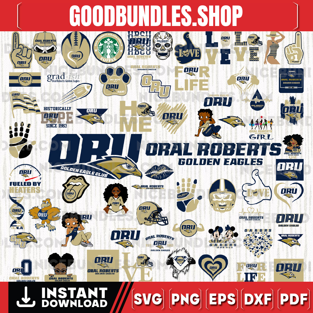 66 Files Oral Roberts Golden Eagles Team Bundle Svg, Oral Roberts Golden Eagles Svg, NCAA Teams svg, NCAA Svg, Png, Dxf, Eps, Instant Download