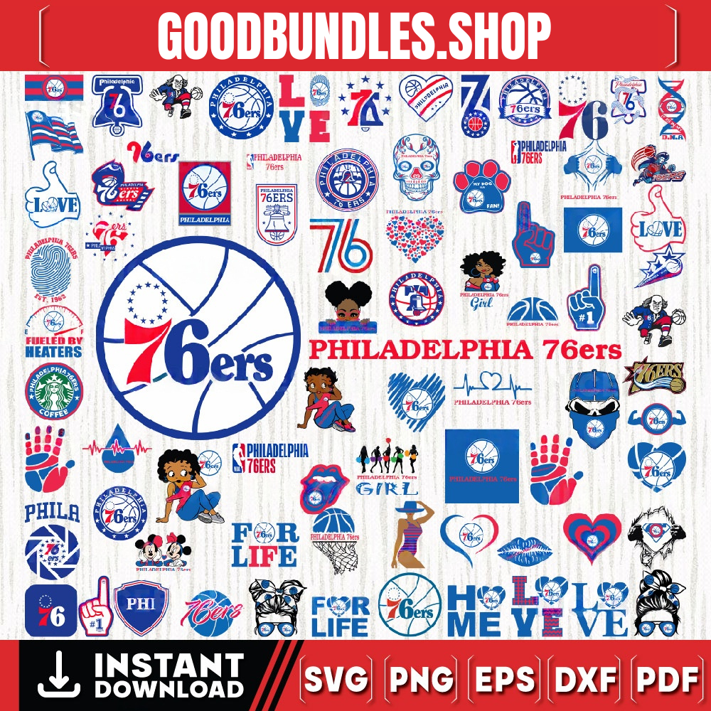 81 Files Philadelphia 76ers Team Bundles Svg,Philadelphia 76ers svg, NBA Teams Svg, NBA Svg, Png, Dxf, Eps, Instant Download