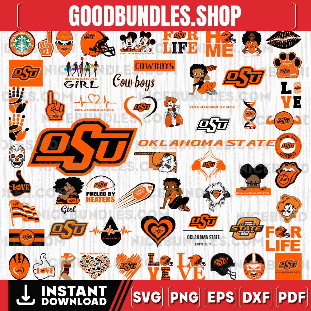 58 Files Oklahoma State Cowboys Team Bundle Svg, Oklahoma State Cowboys Svg, NCAA Teams svg, NCAA Svg, Png, Dxf, Eps, Instant Download