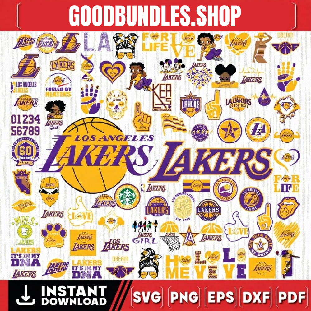 84 Files Lakers Baseball Team SVG, Lakers svg, NBA Teams Svg, NBA Svg, Png, Dxf, Eps, Instant Download