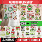 2000+ The Grinch Bundle Designs with CLEAR Background, Grinch Tshirt Design, Grinch SVG, Grinch PNG, Grinch PnG Bundle, Grinch Christmas PnG
