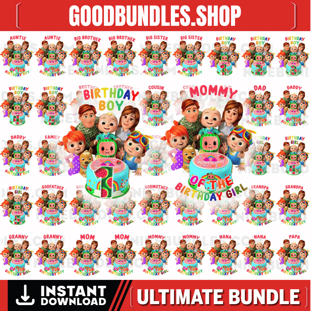 50+ Cocomelon Birthday Boy/Girl Bundle, Cocomelon Bundle, Cocomelon Birthday, Cocomelon Png