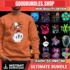 55+ Urban Design – Premium Casual Style Design Packs, Trendy T-shirt Design Pack, Pop Culture, Urban Wear, T-shirt Prints Design.