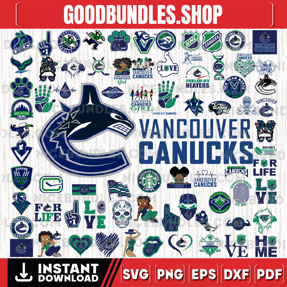 77 Files Vancouver Canucks Team Bundles Svg, Vancouver Canucks Svg, NHL Svg, NHL Svg, Png, Dxf, Eps, Instant Download