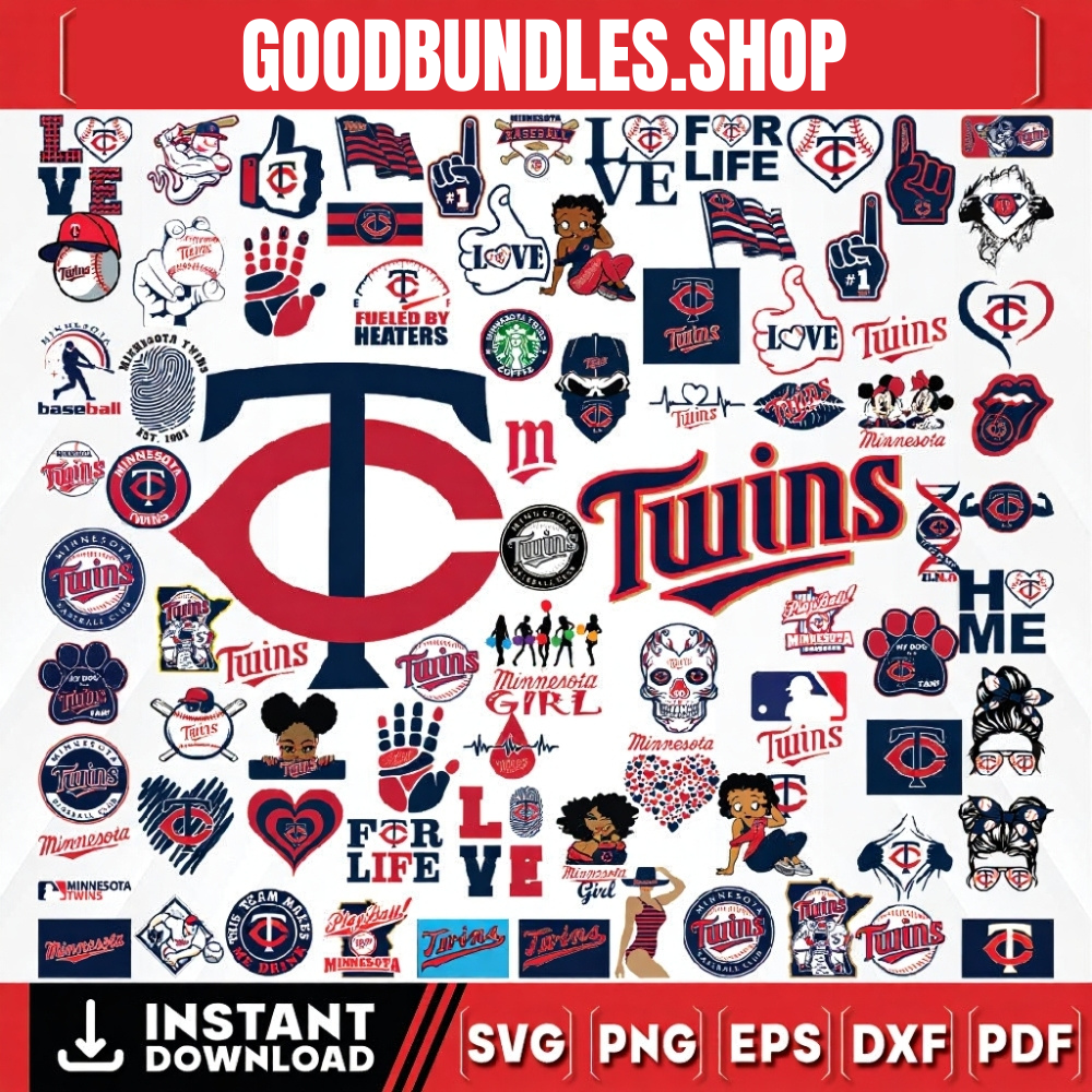 81 Files Minnesota Twins Team Bundles Svg, Minnesota Twins Svg, MLB Team Svg, MLB Svg, Png, Dxf, Eps, Jpg, Instant Download