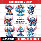 Watercolor Stitch Clipart Set – 300 DPI, High-Resolution, Transparent Background, Digital Download Perfect for DIY Gifts & Crafts