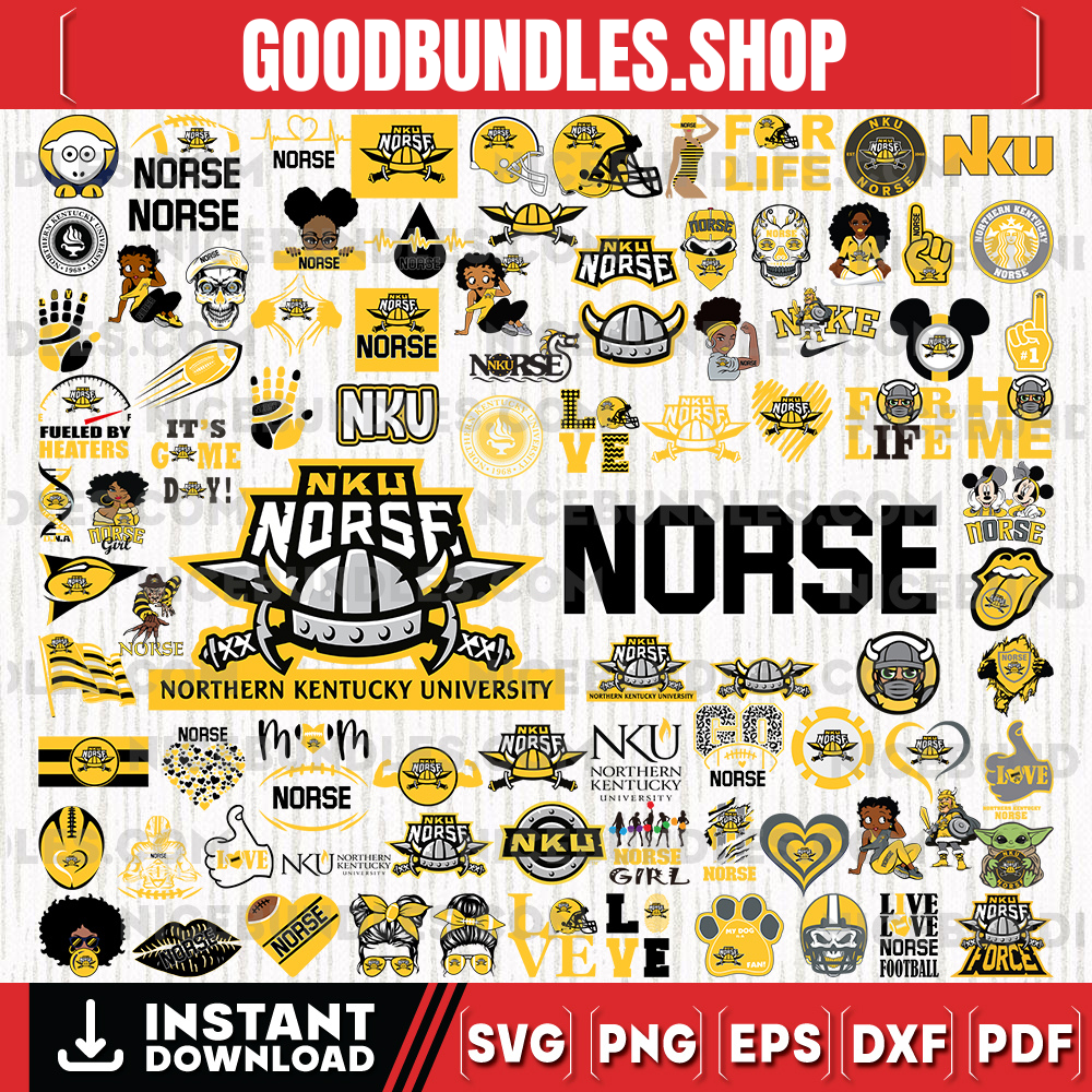 89 Files Northern Kentucky Norse Team Bundle Svg, Northern Kentucky NorseSvg, NCAA Teams svg, NCAA Svg, Png, Dxf, Eps, Instant Download