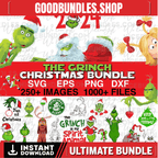 The Grinch Svg Bundle, 250+ Unique Design, Grinch Christmas Clipart Files, Cricut &Silhouette Digital File, Instant Download,Christmas Grump