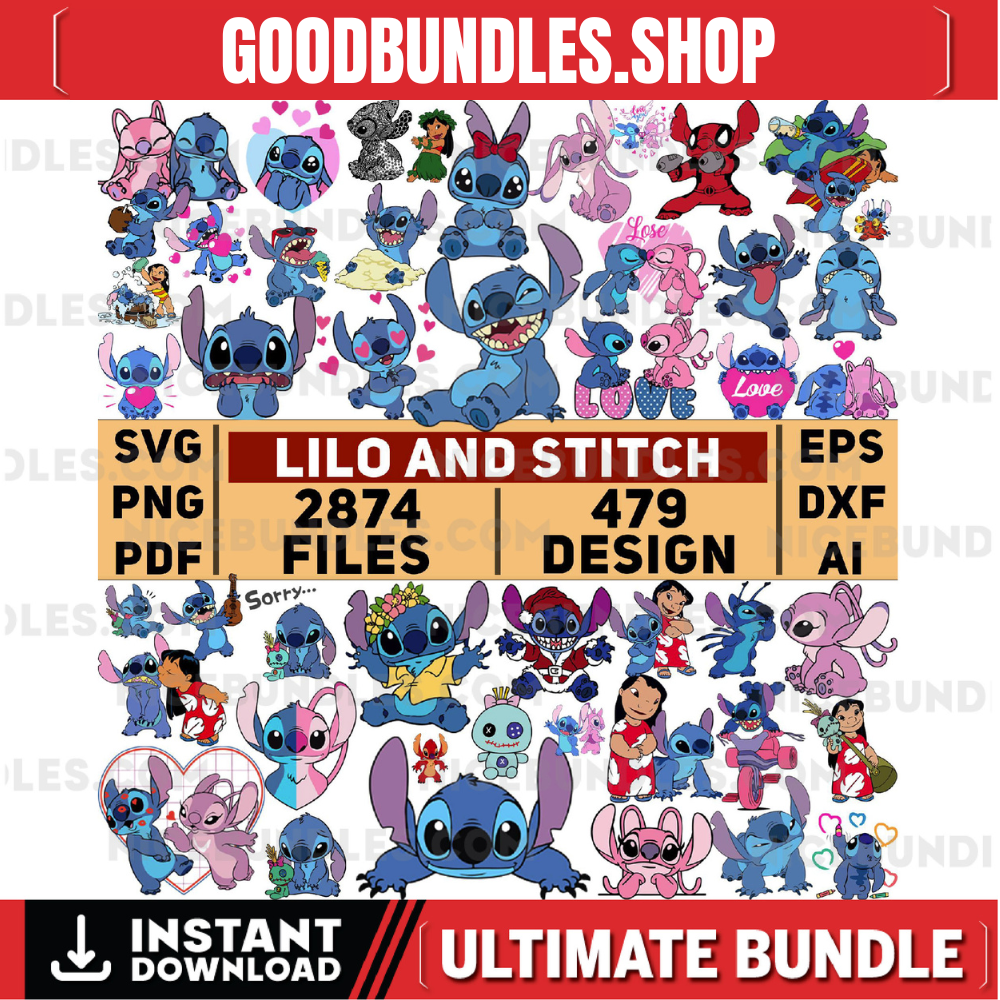 2800+ stitch files, stitch svg, stitch bundle, stitch clipart, stitch png, lilo and stitch svg, cricut svg, silhouette svg, stitch layered