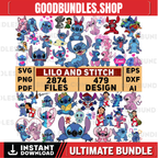 2800+ stitch files, stitch svg, stitch bundle, stitch clipart, stitch png, lilo and stitch svg, cricut svg, silhouette svg, stitch layered