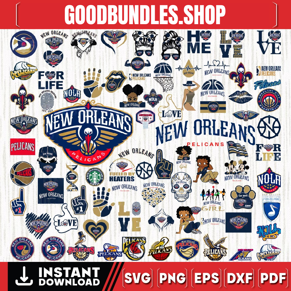 85 Files New Orleans Pelicans Team Bundles Svg, New Orleans Pelicans svg, NBA Teams Svg, NBA Svg, Png, Dxf, Eps, Instant Download