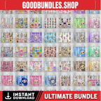 100+ Labubv Monster Doll 20oz Tumbler Wrap Png Bundle, Cute Doll Png, Straight And Tapered Tumbler Wrap Png, Cartoon Character Png