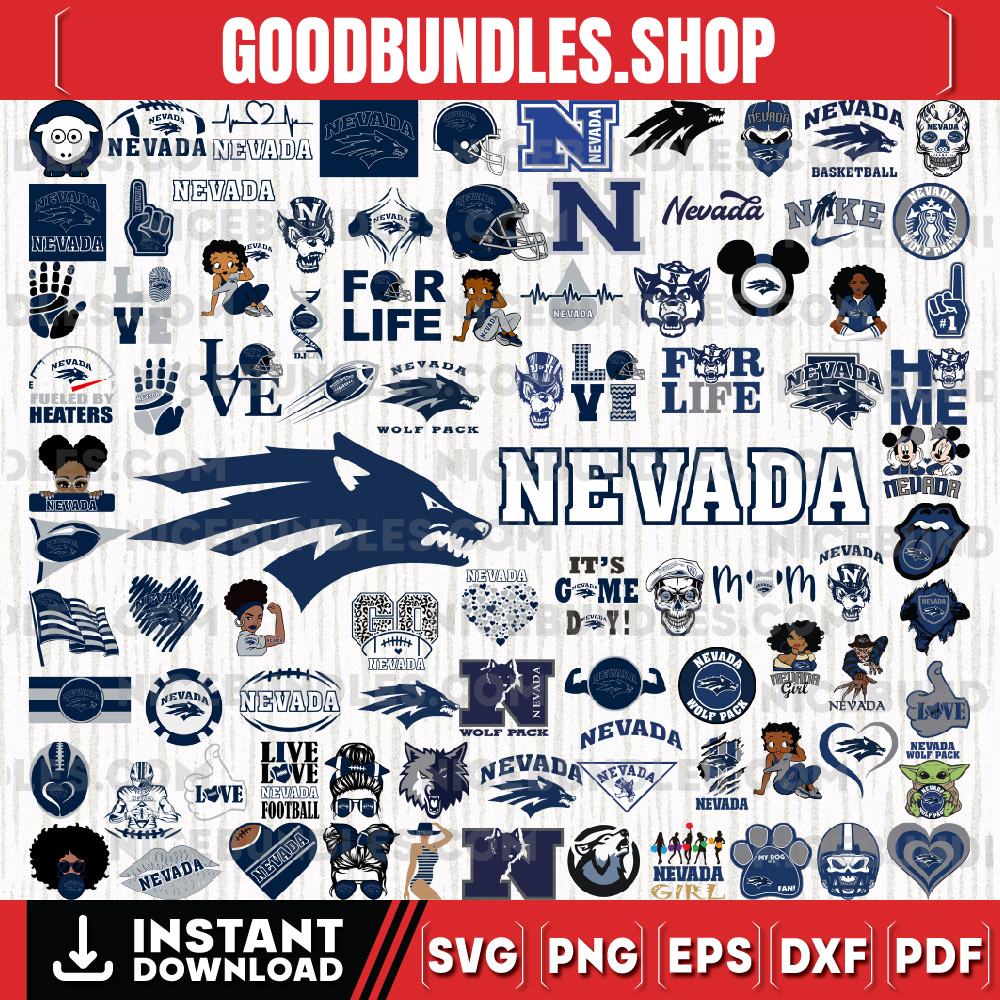 89 Files Nevada Wolf Pack Team Bundle Svg, Nevada Wolf Pack Svg, NCAA Teams svg, NCAA Svg, Png, Dxf, Eps, Instant Download