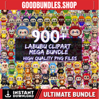 900+ Labubu Clipart Mega Bundle, Labubu PNG Bundle, Labubu Clipart, Labubu Bundle PNG, 900+ Cute Cartoon Digital Download, La bubu PNG