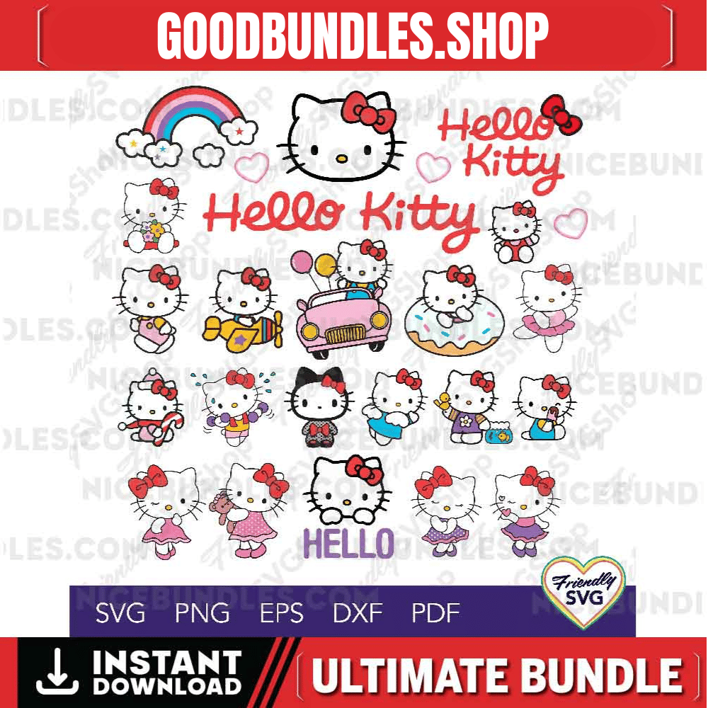 Cute Cat Vector Icons, Kawaii Kitty Clipart, Kawaii Kitty Svg, Png Cut File Cricut Silhouette