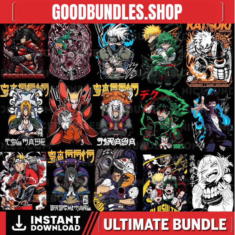 2500+ New Premium Anime T-shirt design for clothing business and personal use (and 1800+ Design Freebies) Highly Recommended!