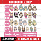 Labubu Designs Svg Png Bundle, Svg, Labubu Png Svg, Vector Digital File for Cricut, Laser Cut Labubu, Instant Download, Labubu Character Png
