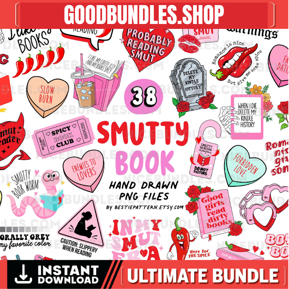 Smutty Book Bundle, Book Smut Bundle, Spicy Book PNG, Spicy Book Sublimation, Smutty Book Clipart, Spicy Lover Clipart, Book Quotes