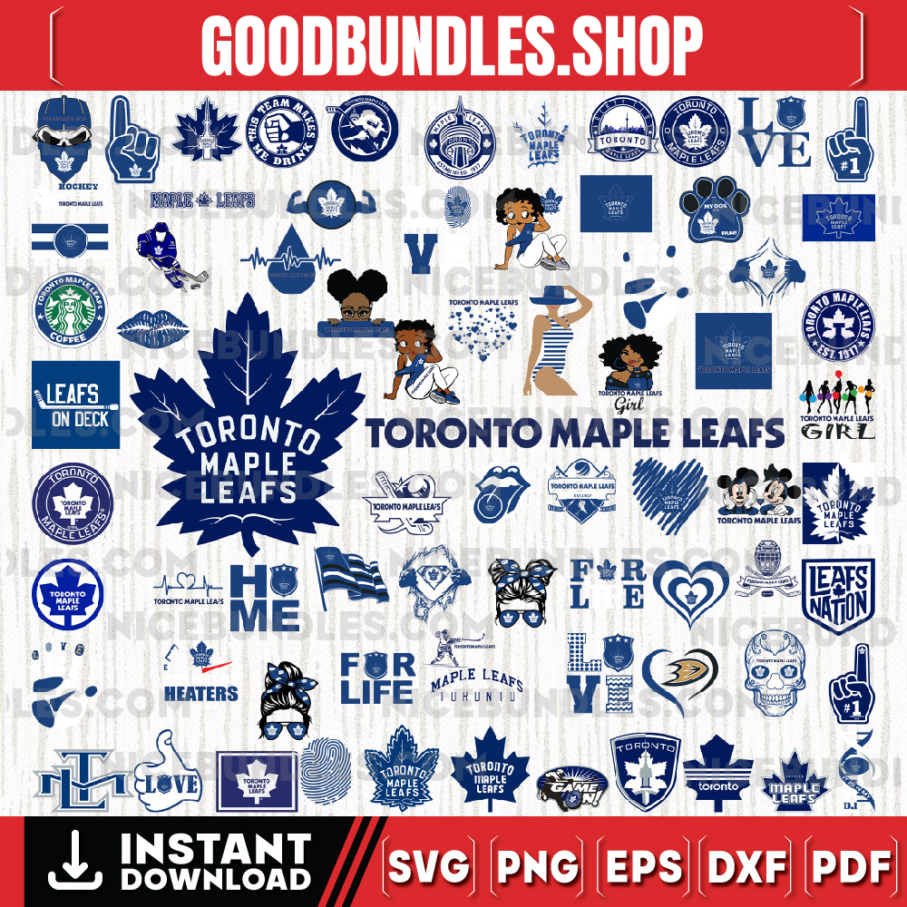 75 Files Toronto Maple Leafs Team Bundles Svg, Toronto Maple Leafs Svg, NHL Svg, NHL Svg, Png, Dxf, Eps, Instant Download