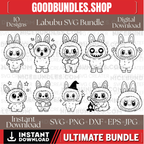 Labubu SVG Bundle \ Labubu Cut Files \ Cute Labubu SVG \ Labubu Sticker Svg\Labubu T-shirt \ Happy Labubu Svg \Labubu Themed Svg\ Labubu Svg
