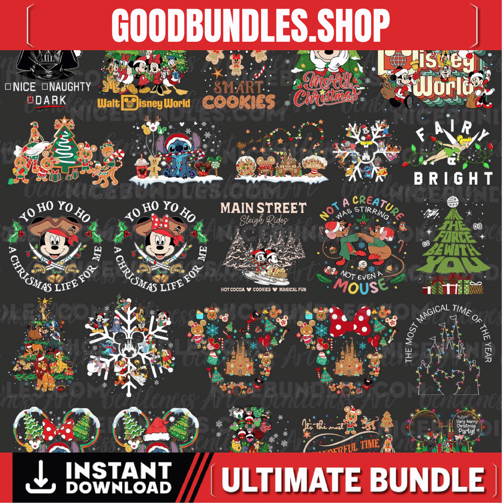 Bundle Merry Christmas Svg Png, Christmas Mouse And Friends, Xmas Png, Christmas Friends Png, Holiday Season Png