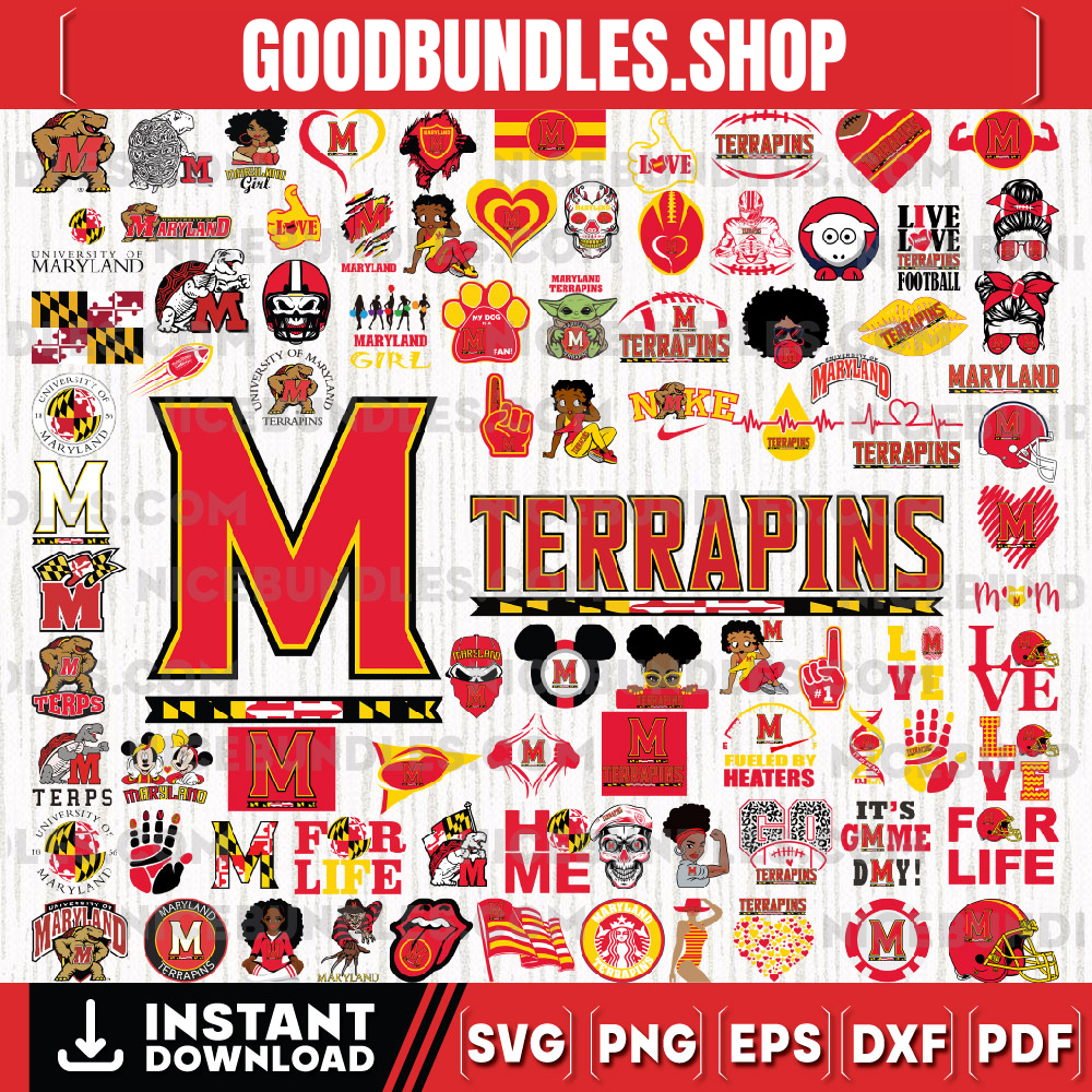 89 Files Maryland Terrapins Team Bundle Svg, Maryland Terrapins Svg, NCAA Teams svg, NCAA Svg, Png, Dxf, Eps, Instant Download