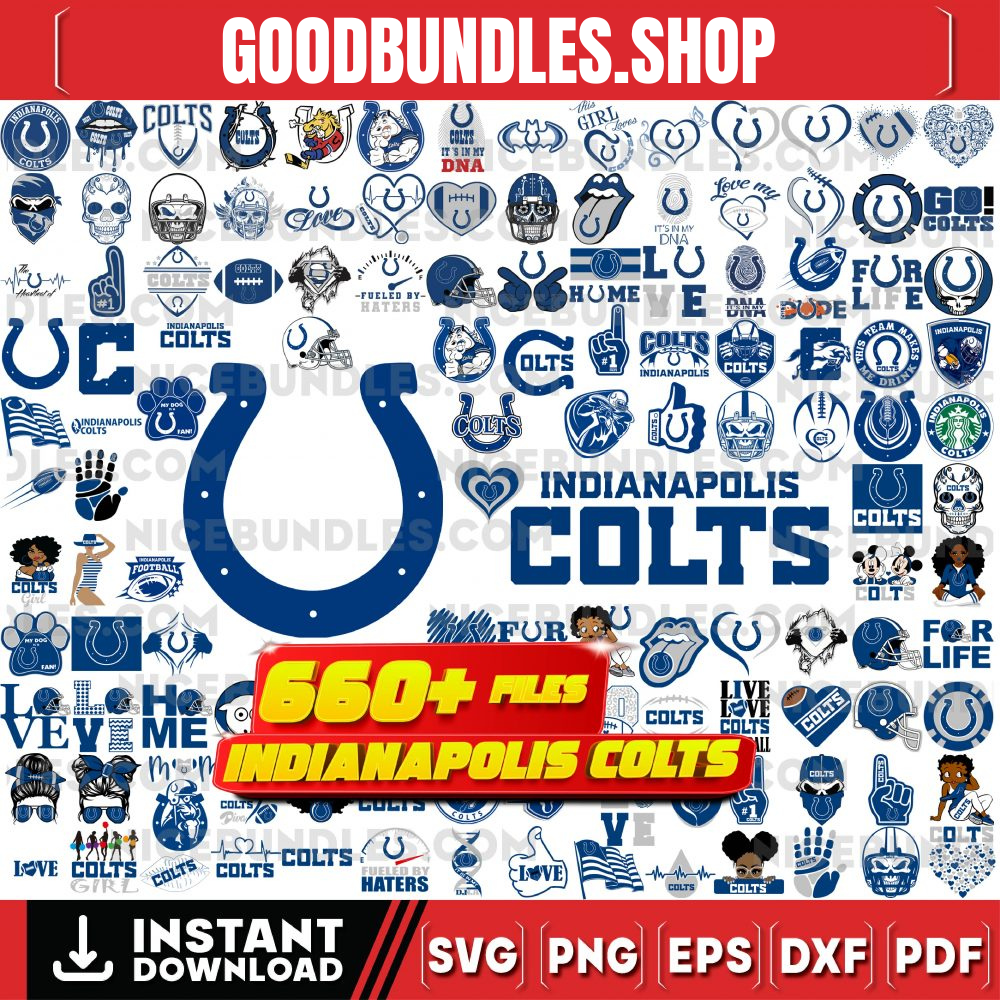 660 Files Indianapolis Colts Team Bundle Svg, Indianapolis Svg, Colts svg, NFL teams svg, NFL svg,, png dxf,eps, Instant download