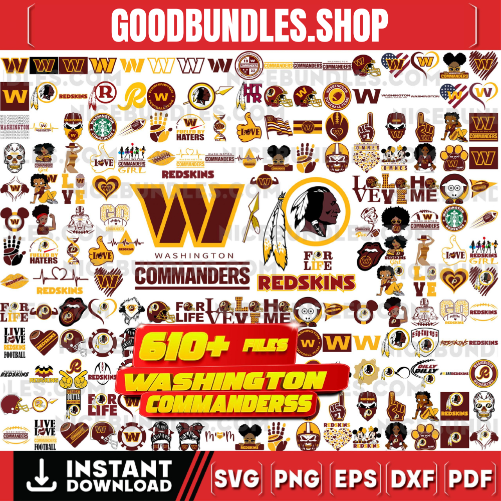 955 Files Washington Commanders Team Bundle Svg, Washington Commanders svg, Washington Redskins svg, NFL Teams svg, NFL Svg