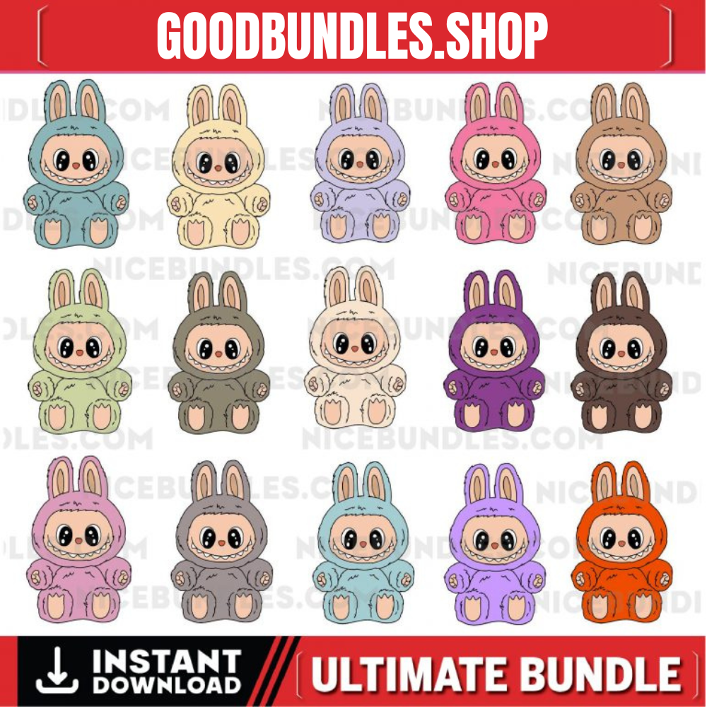 15 Labubu Designs Svg, Labubu Png, Labubuu Sublimation, T Shirt Design, Monster Characters, Svg Cut Files, Instant Download