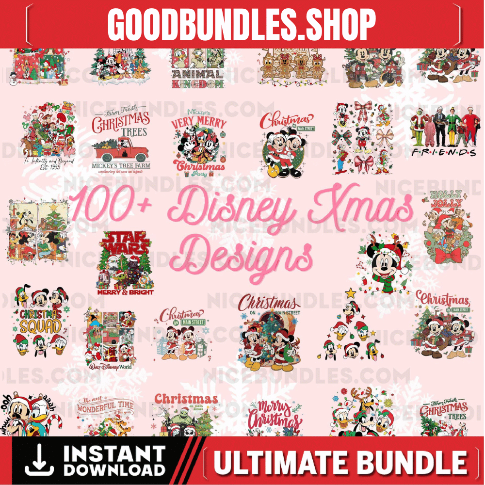 100+ Disney Christmas Design 300 Dpi, Mouse and Friends Png Bundle, Disneyland Christmas Png Download files, Disneyworld T-shirt Design