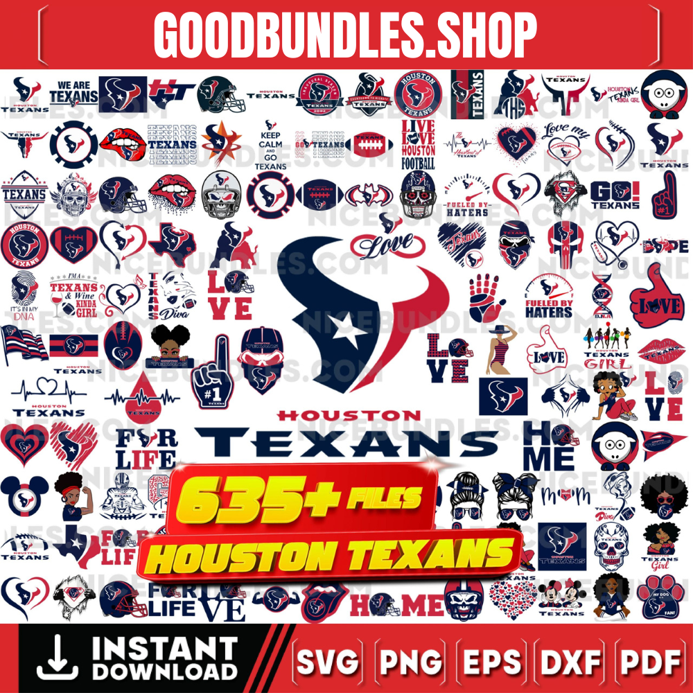 635 Files Houston Texans Team Bundle Svg, Houston Texans svg, NFL Teams svg, NFL Svg, Png, Dxf, Eps, Instant Download