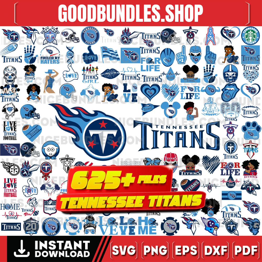 625 Files Tennessee Titans Team Bundle Svg, Tennessee Titans svg, NFL Teams svg, NFL Svg, Png, Dxf, Eps, Instant Download